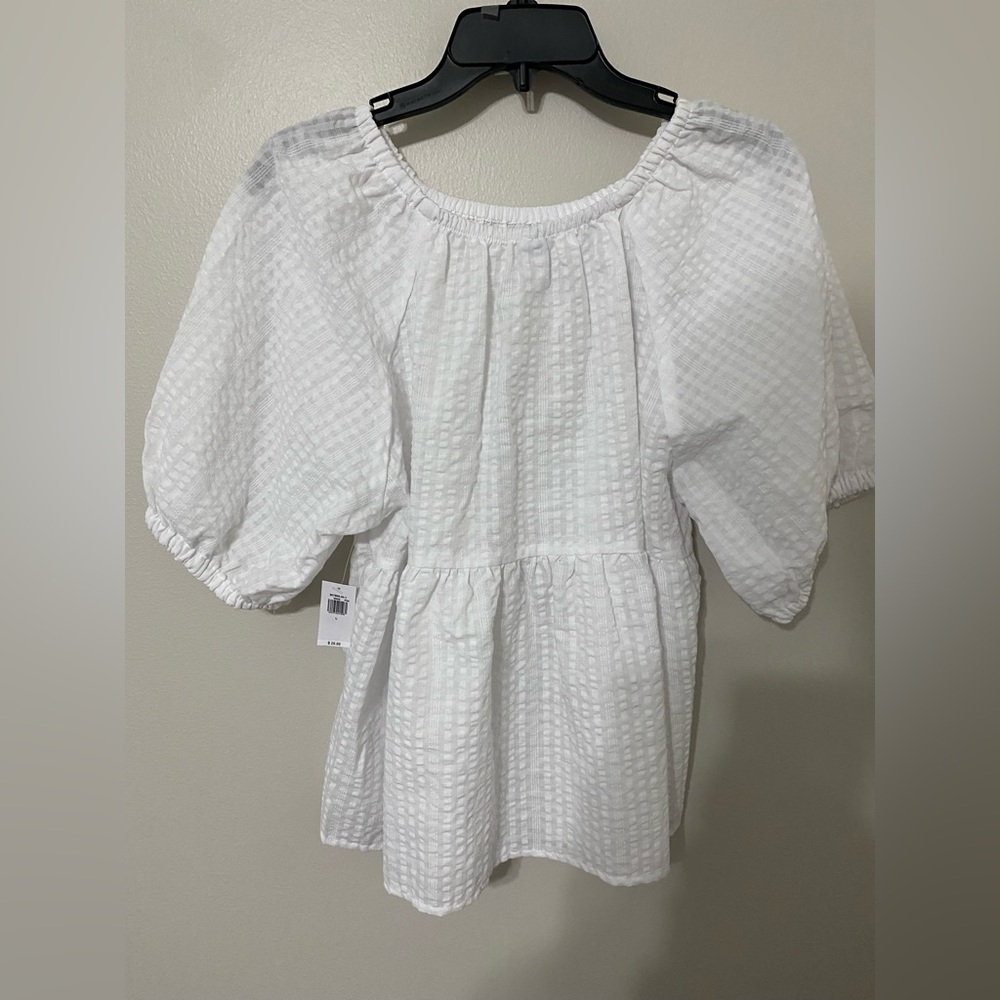 White Off-Shoulder Cotton Top